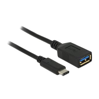 Cabo USB DeLOCK 0.15m USB 3.1 Preto
