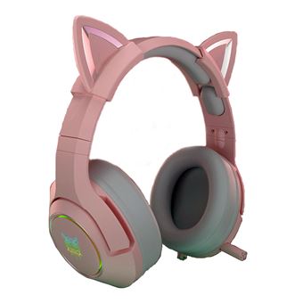 Auscultadores com Fios DUDAO K9 com orelhas de gato com redução do ruído | On Ear | Microfone | Rosa - 1
