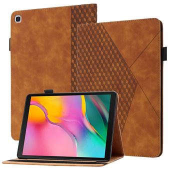 Capa PU Suporte de Padrão de Diamante de Toque de Pele, auto-absorvente, Suporte de Cartão Castanho Magunivers para Samsung Galaxy Tab A 10.1 (2019) T510 T515 - 1