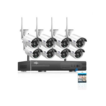 Kitt VideovigiIância CCTV Hiseeu | Wi-FI | 3MP | 8 Canais | 8 câmaras + NVR App - 1