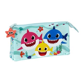 Estojo Escolar Triplo Safta Baby Shark Beach Day 2022 | 812160744 - 1
