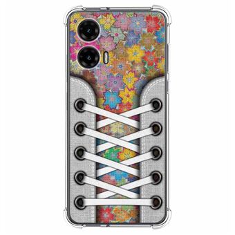Capa TUMUNDOSMARTPHONE de silicone à prova de choque para Motorola Moto G35 5G Sneakers Design 05 Desenhos - 1