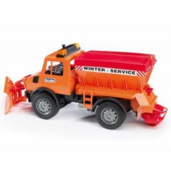 Camião limpa-neves BRUDER MB-UNIMOG Laranja e Vermelho - 1