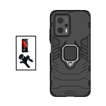 Kit Gift4Me Película de Vidro Temperado GorilasGlass + Capa de Proteção Militar Magnética + Suporte Magnético Com Pernas para Xiaomi Redmi Note 11T Pro+ Plus - Preto - 1