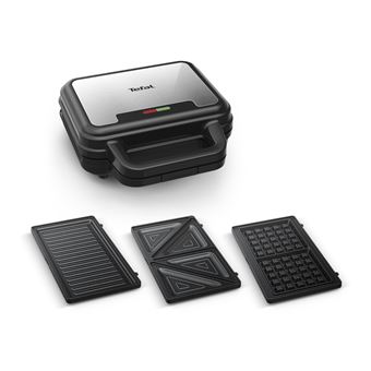 Máquina para Fazer Sanduíches Tefal SW383D10 | Aço inoxidável - 1