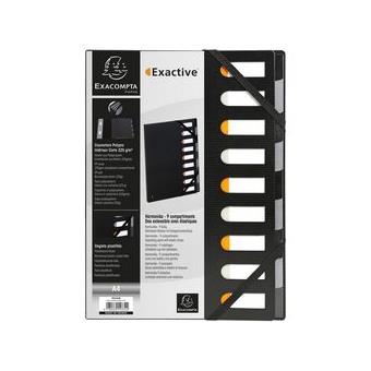 Pasta Classificadora Com Fole Exacompta Polipropileno A4 Preto 9 Pestañas - 1