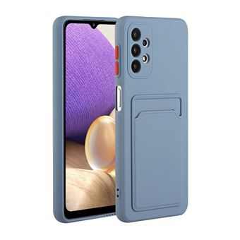 Capa Magunivers e TPU Bem protegido flexível com titular do cartão azul para Samsung Galaxy A52 4G/5G - 1