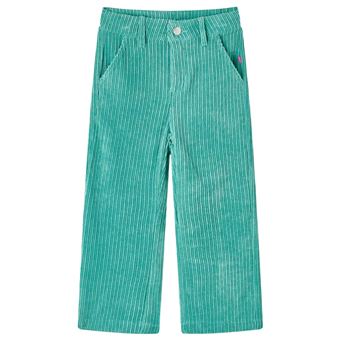 Calças para criança | vidaXL | bombazina verde-menta 104 | 3 a 4 anos - 1