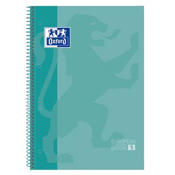 Caderno e Bloco de Notas Oxford Europeanbook 1 | Azul menta - 1