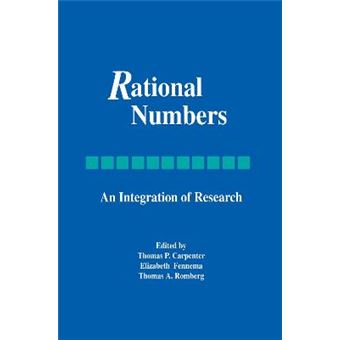 Rational Numbers An Integration Of Research Studies In Mathematical Thinking And Learning Series - 1
