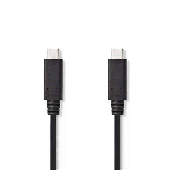 Nedis CCGP64750BK10 cabo USB 1 m 3.1 (3.1 Gen 2) USB-C Preto
