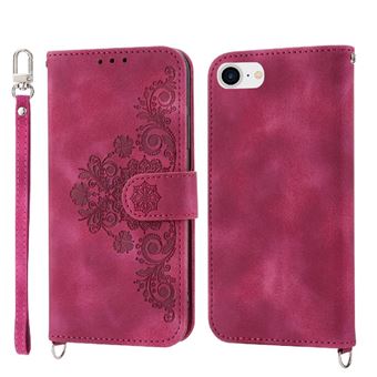 Capa ZURSANA para iPhone 6 | Pele com Fecho de Encaixe para Colar + Cordão em Pele | Vermelho - 1