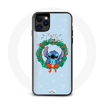 Capa Maniacase para Iphone 13 Stitch Neve Feliz Natal Azul - 1