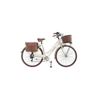 Bicicleta de Cidade Dolce Vita by Canellini OLDSTYLE com Bolsa e Cesto | Senhora | Creme | Tamanho 50 - 1