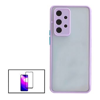 Kit Phonecare Capa Anti Choque Câmara Protection + Película 5D Full Cover para Samsung Galaxy A32 5G - Roxo - 1