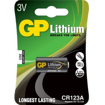 Pilha GP Batteries Lithium CR123A | Preto - 1