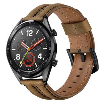 Bracelete de Couro HSMY Durável para Huawei Watch GT/ GT2 - Castanho 1 - 1
