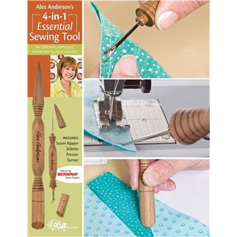 Ct Publishing Alex Anderson'S 4In1 Essential Sewing Tool Includes Seam Ripper, Stiletto, Presser, Turner - 1