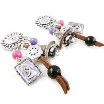 Brincos 'french touch'" Mexico "roxo rosa - 1