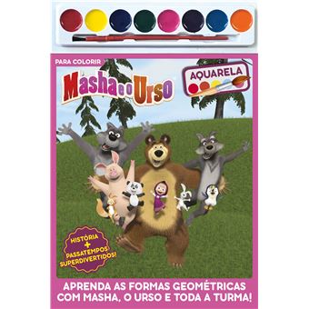Masha E O Urso - Para Colorir - 1