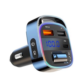 Transmissor FM CHRONUS | Bluetooth | 54W PD QC3.0 | viva-voz | USB | Preto - 1