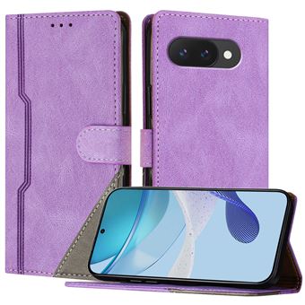 Capa FOXDOCK para Google Pixel 9a | Fecho Magnético | Pele TPU Macia | 3 Compartimentos para Cartões | Função de Suporte | Roxo - 1
