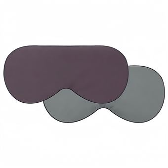 Máscara de Dormir Reversível 2 em 1 BAYKAR | Frio/Quente | Seda Gelada Transpirável | Roxo + Cinza - 1
