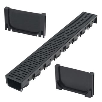 Canal de Drenagem vidaXL Plástico 1 M - 1