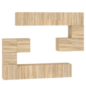 Móvel para TV de Parede vidaXL | Madeira Processada | cor carvalho sonoma - 1