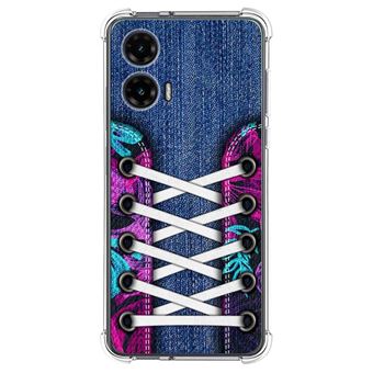 Capa TUMUNDOSMARTPHONE de silicone à prova de choque para Motorola Moto G35 5G Sneakers Design 06 Desenhos - 1
