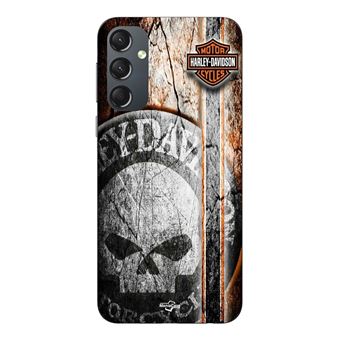 Capa Maniacase para Samsung Galaxy A54 | Harley Davidson caveira vintage - 1