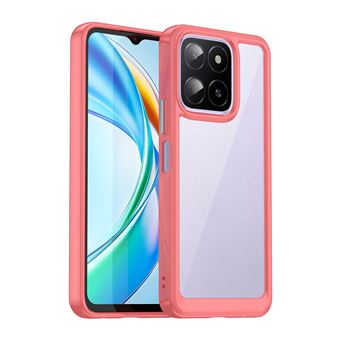 Capa FOXDOCK para Honor X5B Plus | Proteção Anti-Impressão Digital | Bordos Elevados | Vermelho - 1