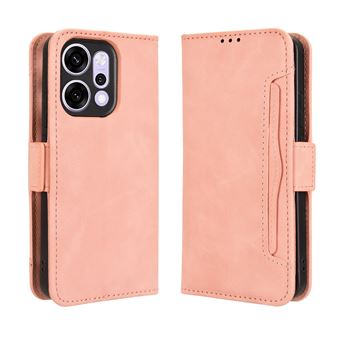 Capa FOXDOCK Protetora para OPPO Reno14 Pro 5G | Suporte e Flip de couro PU | À Prova de Choque | Rosa - 1