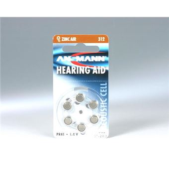 Pilha Ansmann Blister 6 X  Zinc - Air battery, PR 312 - 1
