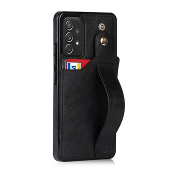 Capa e Tpu + Pu magunivers Função de Bloqueio Rfid com Muleta para Pulseira e Porta-Cartão Preto para Samsung Galaxy A72 4G/5G - 1
