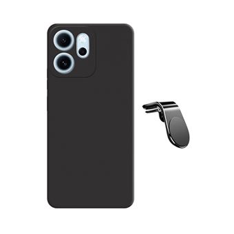 Kit Suporte L + Capa Silicone Líquido PHONECARE para Oppo Reno14 F 5G | Preto - 1