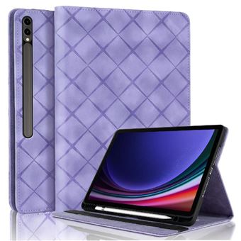 Capa de luxo com aba ZURSANA para Samsung Galaxy Tab S9 FE Plus | Suporte para caneta stylus - Roxo - 1