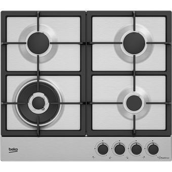 Placa a Gás Beko HIAW64225SXE | 58 cm | 4 Zonas | Aço inoxidável - 1