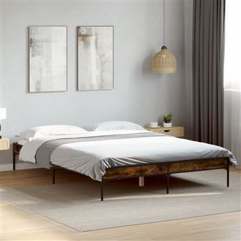 Estrutura de cama vidaXL | 120x200 cm | derivados madeira/metal - 1
