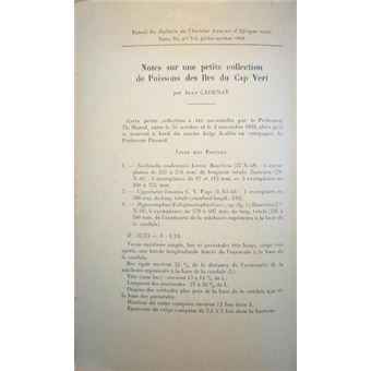 Notes sur une petite collection de poissons des iles du cap vert. - 1