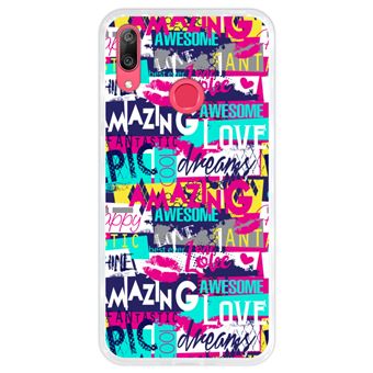 Capa Hapdey para Huawei Y7 2019 - Y7 Prime 2019 Design Padrão Urbano Criativo em Silicone Flexível e TPU