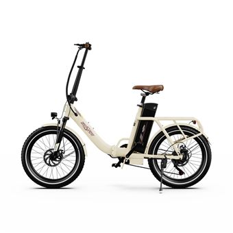 Bicicleta Elétrica ONESPORT OT16-2 E-Bike Motor 250W | Bateria 48V17Ah | Pneus de 20" | Travão de disco mecânico | off white - 1