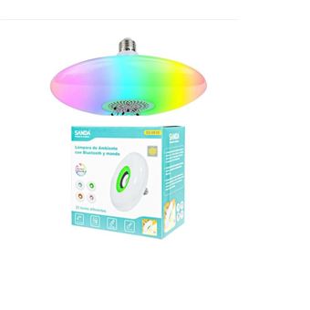 Candeeiro + Coluna Wireless de Luz LED 2 em 1 SANDA SD-0610 com Comando e Ligação Bluetooth | Verde - 1