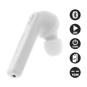 Auricular Bluetooth Mtk 4.0 Smartphone com Botão multifunção Branco