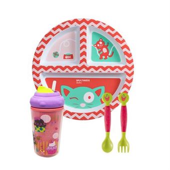 Kit Baby Multilaser Fase 3 Alimentação - Rosa - 1