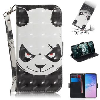 Capa Magunivers PU padrão de impressão spot decor padrão panda para Samsung Galaxy S10