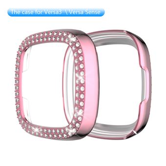 Capa Protetora HSMY Brilhante para Fitbit Versa 3/Sense - Rosa - 1