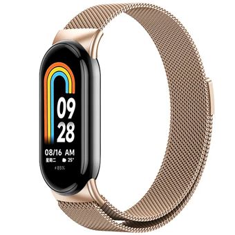 Bracelete Milanese Gift4Me com Fecho Magnético para Xiaomi Mi Band 8 - Rosa Ouro - 1