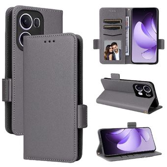 Capa ZURSANA para OPPO Reno 13 Pro 5G | Flip | Pele PU | Fecho Magnético | Porta-cartões | Cinza - 1