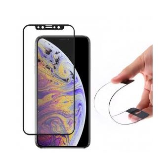 Película de Vidro Lmobile Wozinsky Full Cover Flexi Nano Hybrid Frame para iPhone Xr / iPhone 11 - Preto - 1